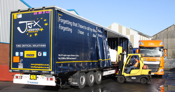JJX Logistics expand the fleet with flexible loading curtainsiders from Krone