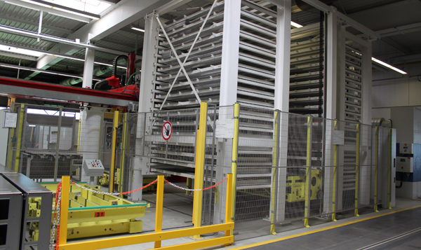 Mounting box production directly from the sheet metal storage system