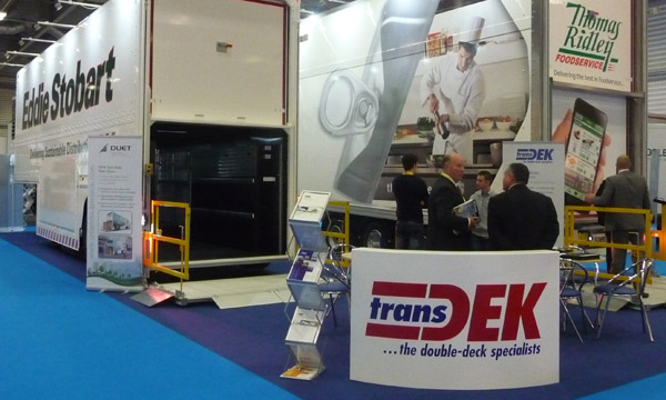 Transdek showcases award winning double deck Wedge trailer and V2G lift at CV Show