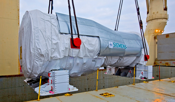 Historic call as Rickmers-Linie carries largest Siemens gas turbine to Turkey