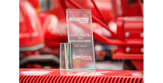 Collé Rental & Sales receives the 1.100th machine of Manitou and the ‘Manitou Excellence Award’