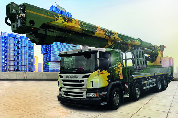 PALFINGER Jumbo class NX global premiere of the biggest member of the Jumbo class NX at Bauma 2016