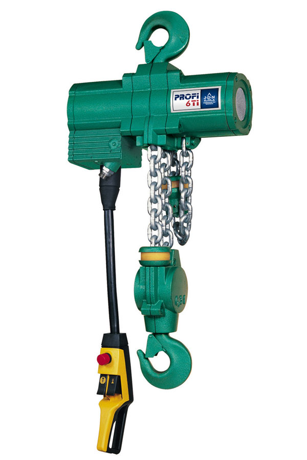 The J D Neuhaus Profi 6 TI air operated hoist with 6 tonne lift capacity