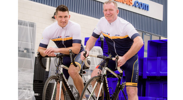 Goplasticpallets.com team cycle Tour de France challenge for charity