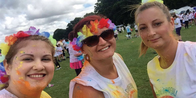 Stertil Dock Products girls complete Colour Rush to combat domestic abuse