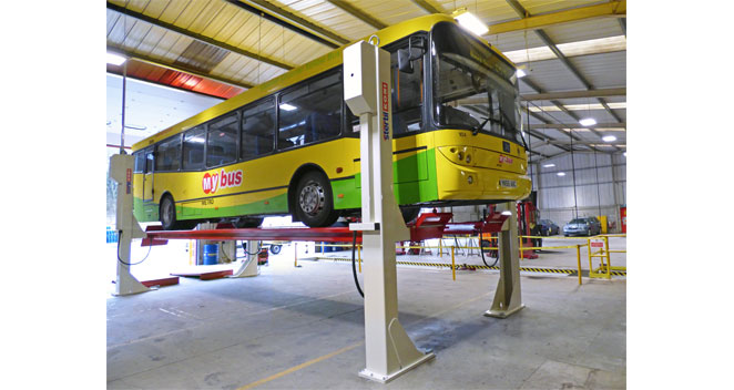 Stertil Koni 4 post vehicle lift wins praise from Keighley Bus Company