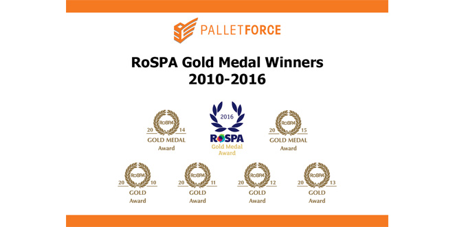 Seven RoSPA Golds for Palletforce