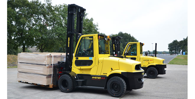 Breakthrough 8t electric forklift previewed by Hyster