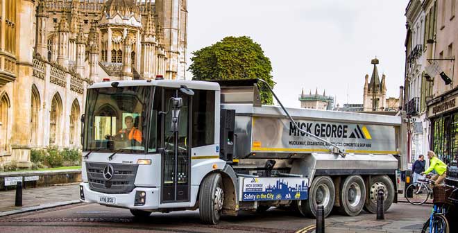 Mick George graduates to high visibility Mercedes-Benz Econic for Cambridge duties