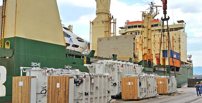 Rickmers-Linie loads record number of transformers in Rijeka