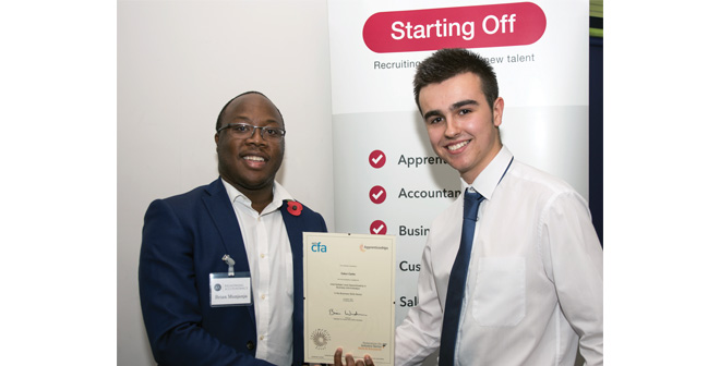 Stertil rewards successful apprentice with permanent position