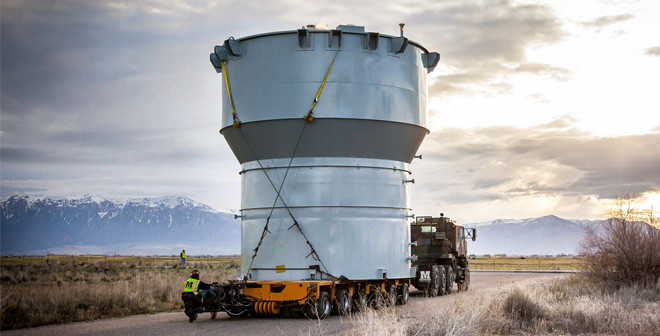 Mountain Heavy Transport MHT - Obstacle course for separator delivery