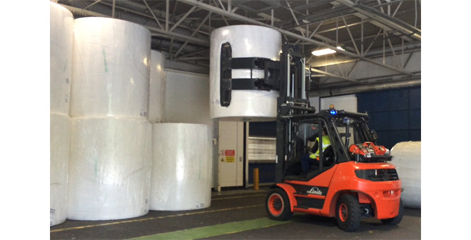 New B and B Attachments forklift truck attachments at SCA improves productivity