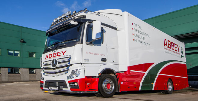 Eye-catching Mercedes-Benz Actros is a capital asset for Abbey Upholsterers & Specialist Joinery