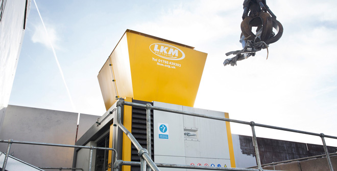 UNTHA largest four shaft shredder heads to LKM Recycling