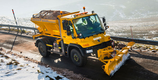 Mercedes-Benz Unimog conquer ice and fire in Cumbria