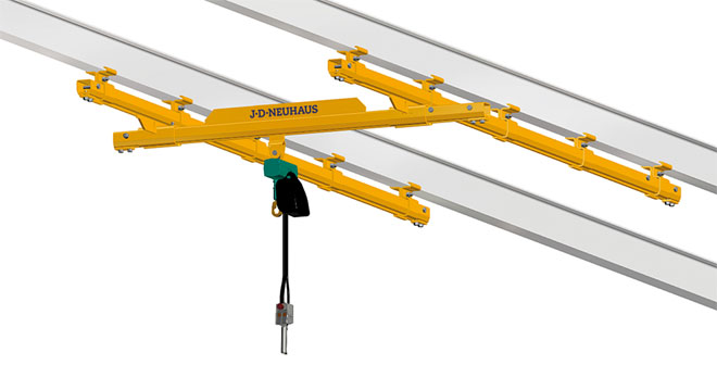 J D Neuhaus explosion proof C rails & light crane systems