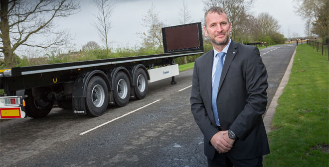 New Krone flatbed semi-trailer for UK and Ireland