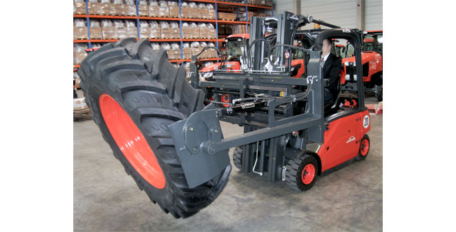KAUP attachments provide safe and effective tyre handling solutions
