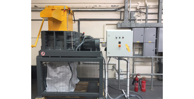 SAS Logistics new hard drive shredder ensures recycling process is safe and secure