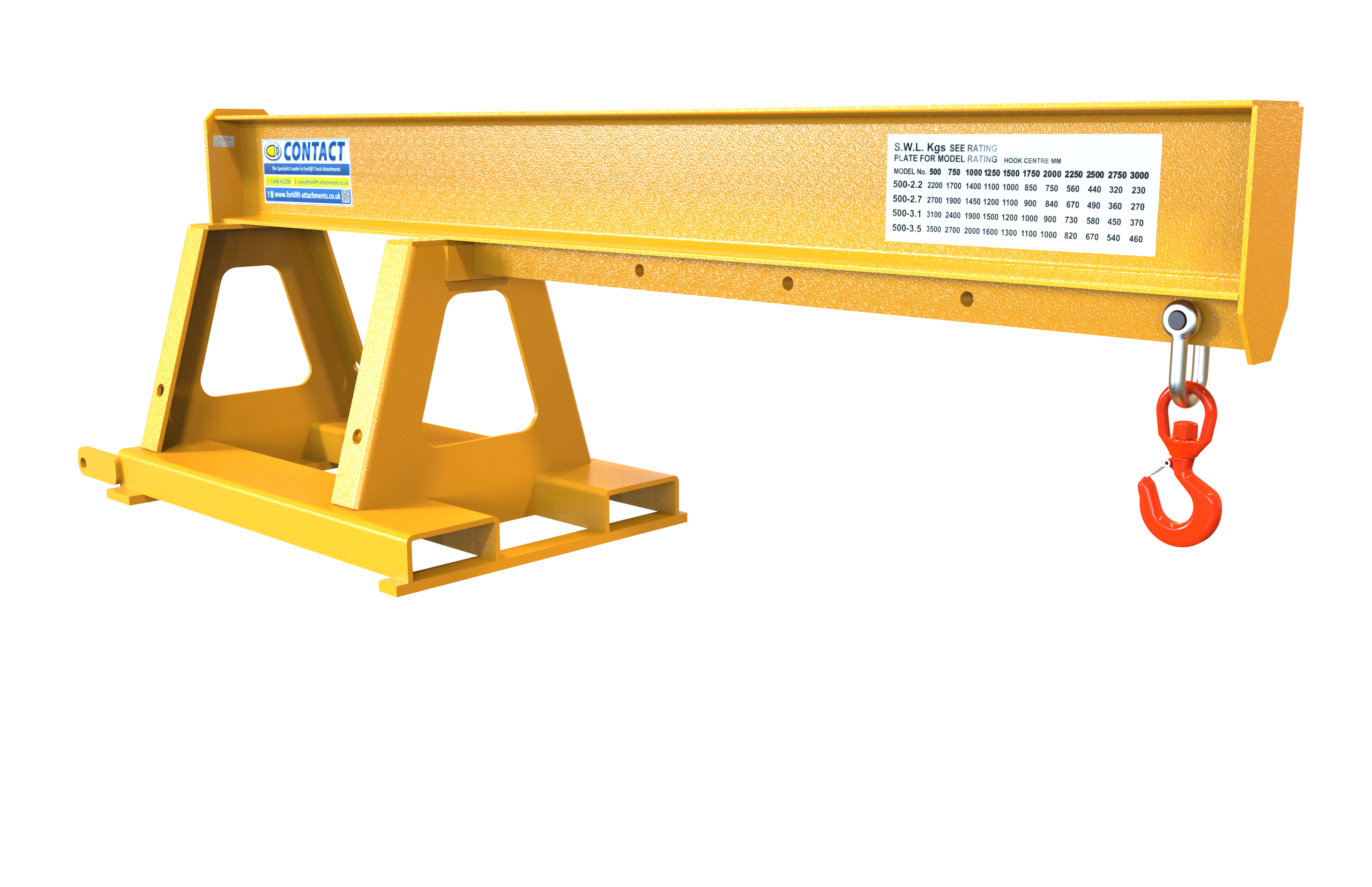 Contact Attachments jib helps height handling jobs