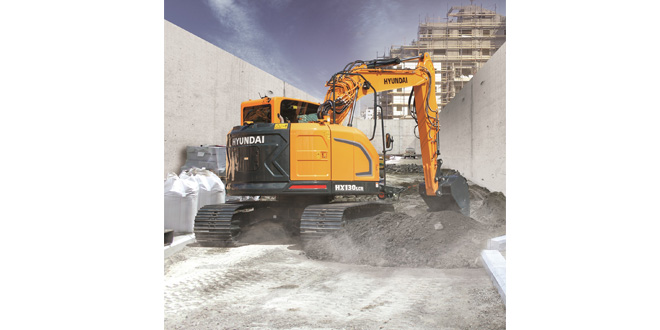 The new Hyundai HX130 LCR crawler excavator takes centre stage at Hillhead