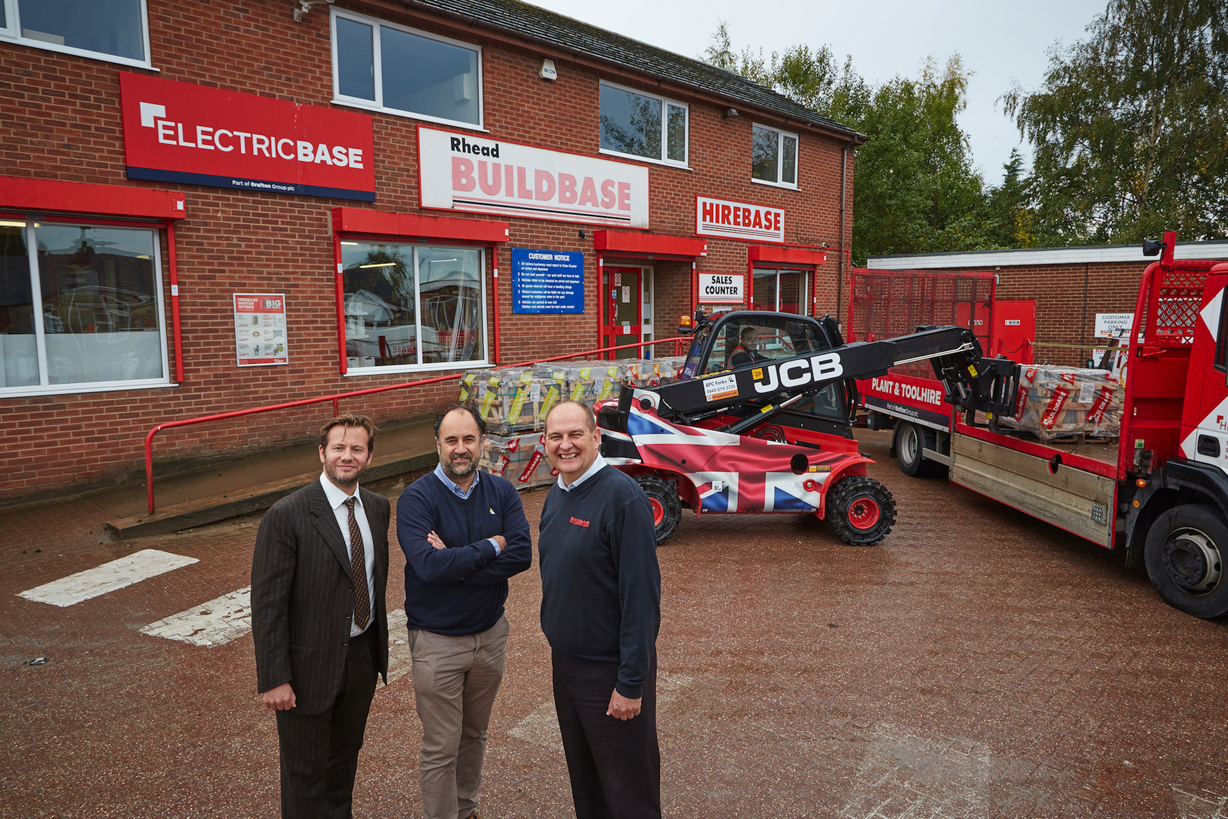 Buildbase support Royal British Legion with Union Jack JCB Teletruk