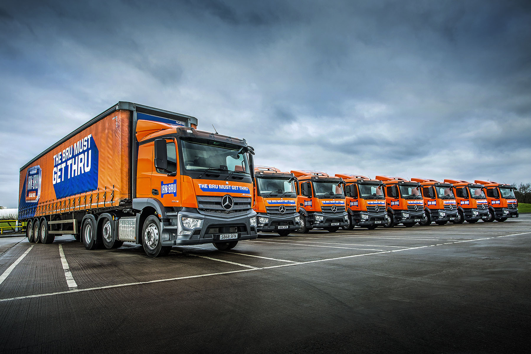 Nine new Mercedes Benz Actros sparkle for AG Barr