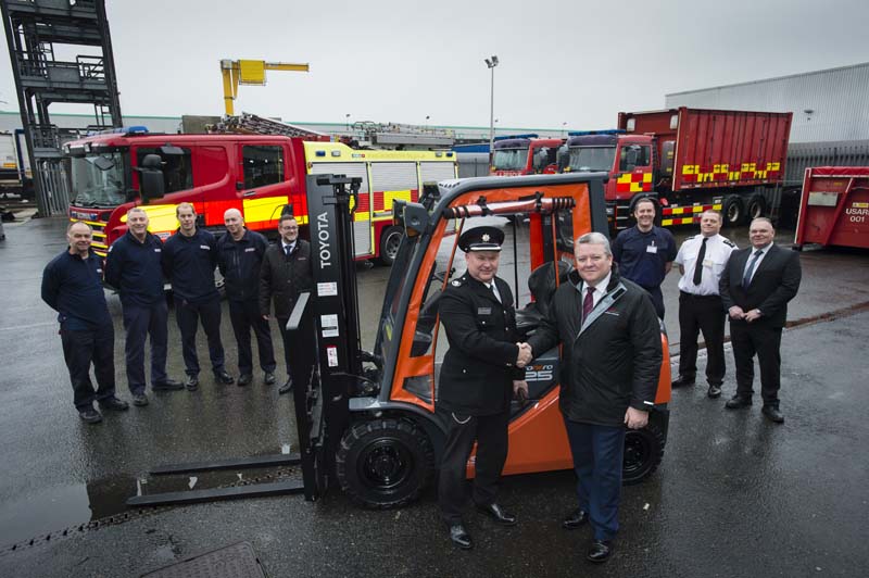 Toyota Material Handling to the rescue with donation of forklift truck