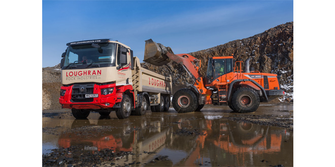 NEW Renault Trucks RANGE C AND T ROCK UP AT LOUGHRAN ROCK INDUSTRIES