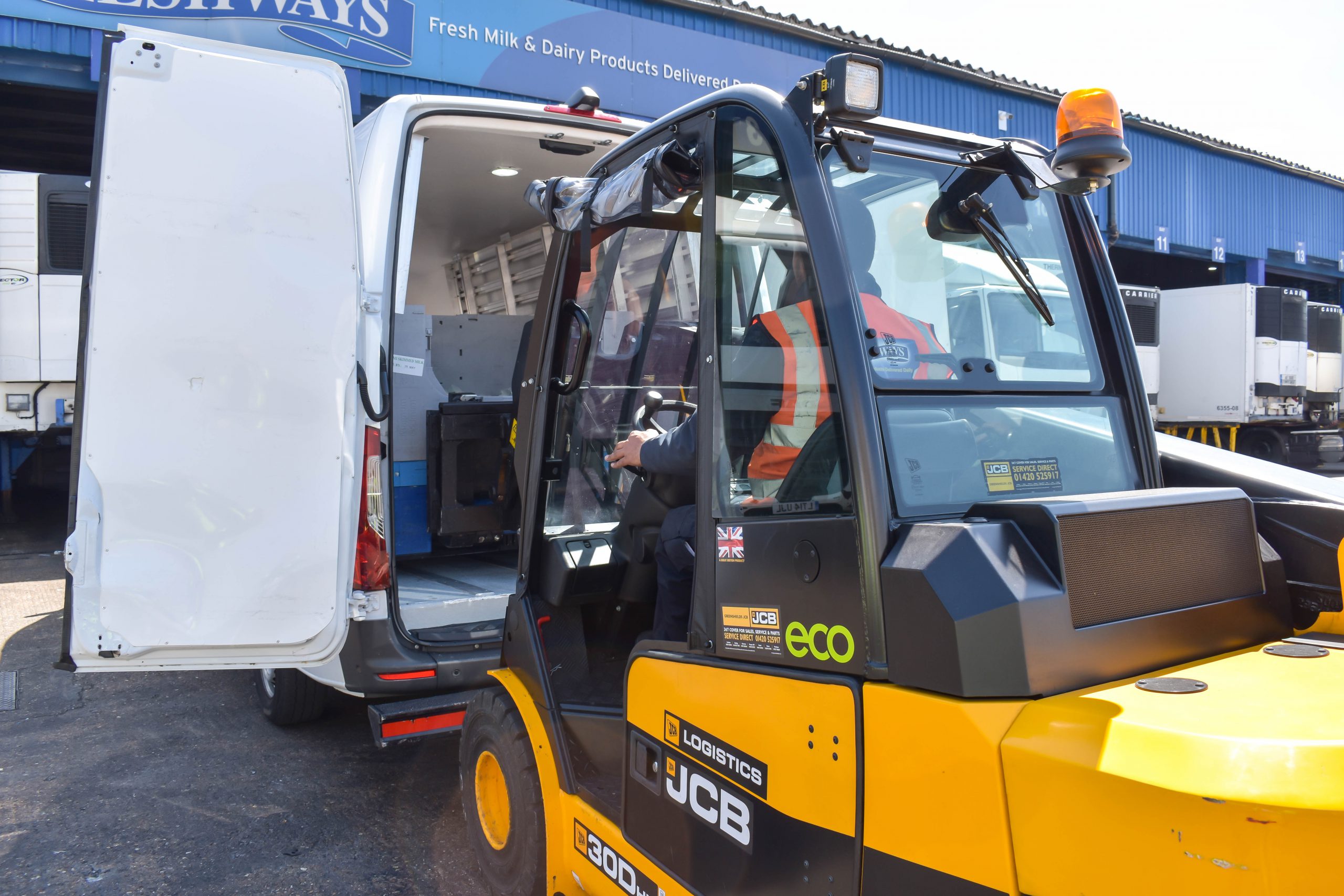 JCB teletruk at freshways