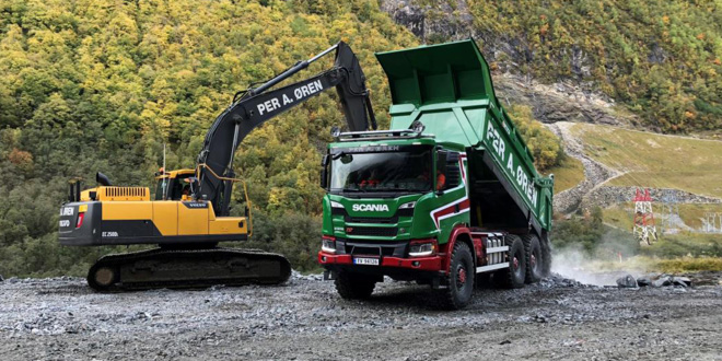 Scania 6x6 G500 trucks replace dumpers in Norway