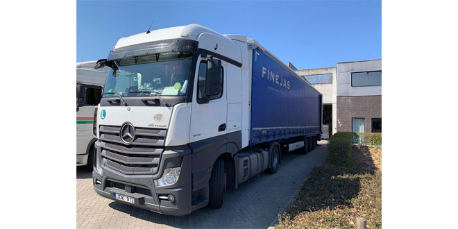 Technology and transport combine to deliver disinfectant donations