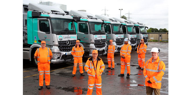 Five new generation Mercedes-Benz Arocs with MirrorCam sharpen LondonEnergy safety focus