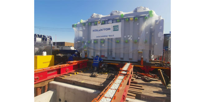Collett & Sons deliver a 68Te transformer from Slovenia to Tilbury Substation