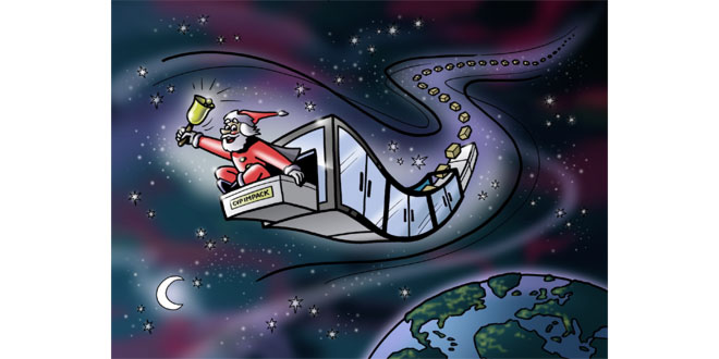 Santa gets packing
