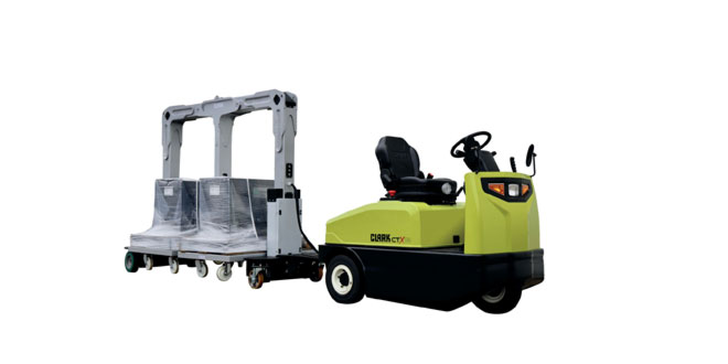 Clark launches a tugger train system for efficient production logistics