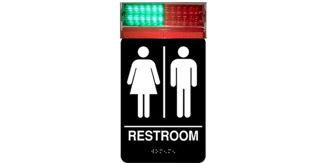Restroom light improves safety and productivity in workplace