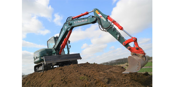 N G Plant Hire takes delivery of first Hyundai HX85A in the UK