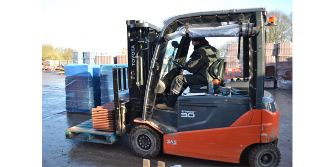 Fuel price rise fears prompt Burton Roofing to switch from diesel to electric-powered Toyota forklifts