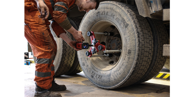 AES helps operators tackle mis-aligned HGVs with sustainable JOSAM Cam-aligner wheel alignment system
