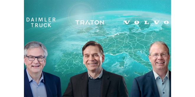 The TRATON GROUP, Daimler Truck and the Volvo Group kick off European charging infrastructure joint venture