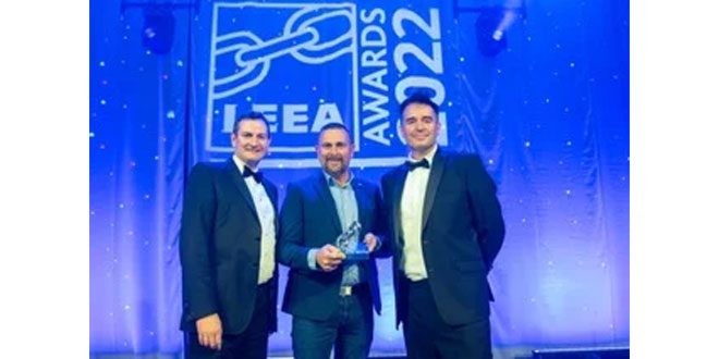 Justin Whelan (center), The Crosby Group Commercial Director UK and Islands