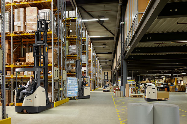 Crown has introduced ProximityAssist, using LiDAR sensors to detect obstacles and automatically reduce truck speed