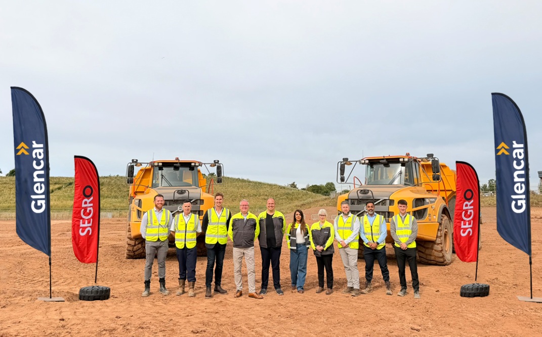 Construction is under way on Volvo Group’s new regional distribution centre at SEGRO Park Coventry